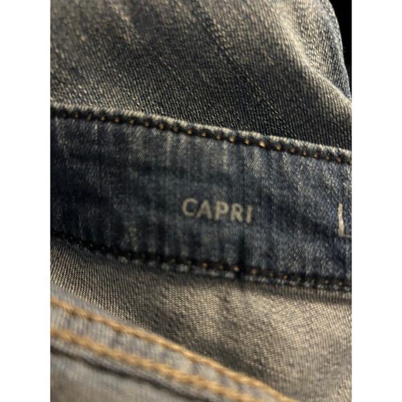 Lane Bryant Distressed Capri Denim Jeans Medium Wash Relaxed Fit Size 20 - Picture 7 of 7